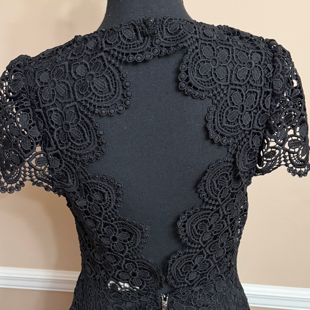 Just Me Black Lace Midi Dress - Picture 11 of 11